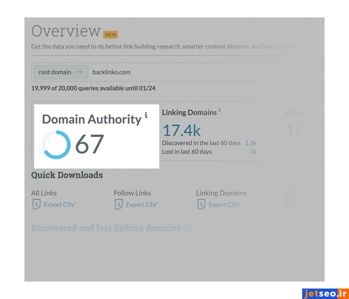 به دست آوردن Domain Authority در سایت moz